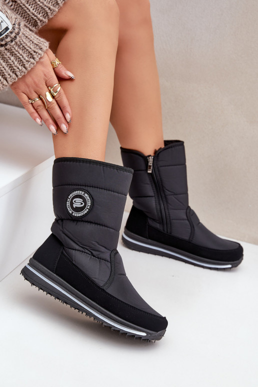 Bottes de neige Progress PROGJ-21-09 en noir pour femme Bottes de neige Progress PROGJ-21-09 en noir pour femme