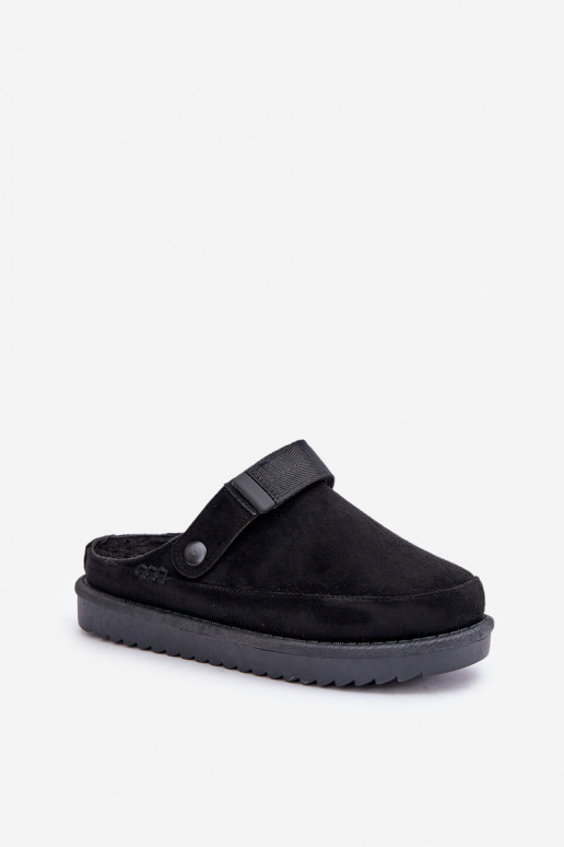 Chaussons isolés femme avec plateforme noires Neliel