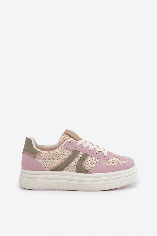 Bottines pour femmes style sneakers avec plateforme multicolore Lesida