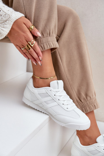 Faible Baskets Chaussures de loisirs couleur blanche Eezore