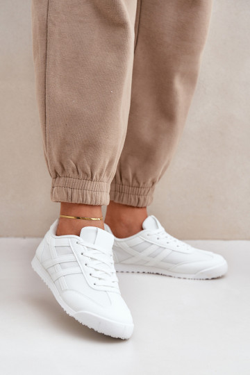 Faible Baskets Chaussures de loisirs couleur blanche Eezore 2