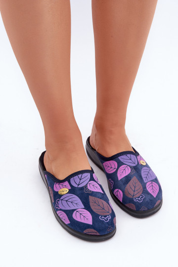 Pantoufles confortables Féminin DANS Liście Inblu CU00005F bleu foncé 2