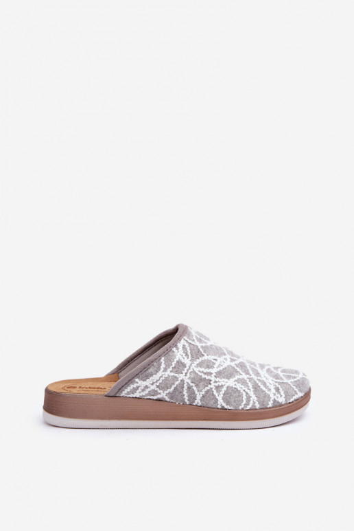 Chaussons Mules Femme Inblu CT000028 gris brillant