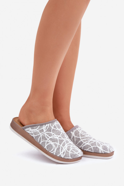 Chaussons Mules Femme Inblu CT000028 gris brillant