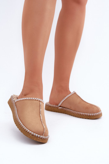 Chaussons Mules Femme Z Haftem Inblu EY000028 marron