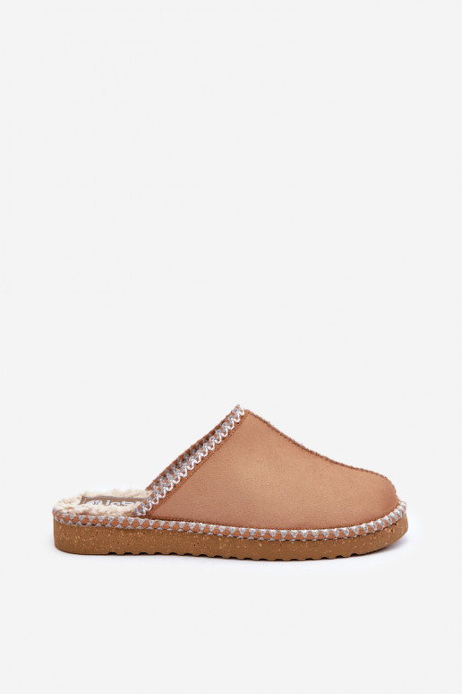 Chaussons Mules Femme Z Haftem Inblu EY000028 marron