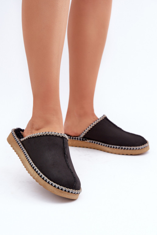 Chaussons Mules Femme Z Haftem Inblu EY000028 noir