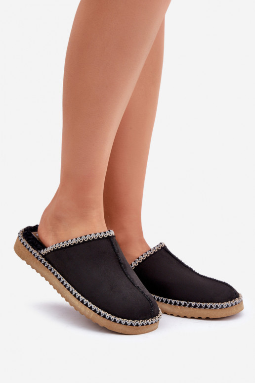 Chaussons Mules Femme Z Haftem Inblu EY000028 noir
