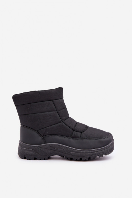 Bottes de neige pour hommes avec fourrure intérieure noires Linnora