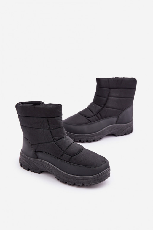 Bottes de neige pour hommes avec fourrure intérieure noires Linnora