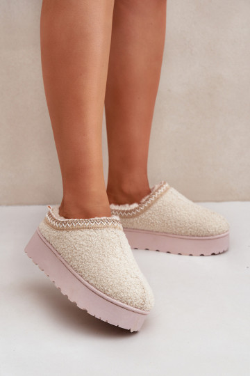 Bottes de neige Féminin avec une plateforme Z Haftem couleur ivoire Tirissa 2