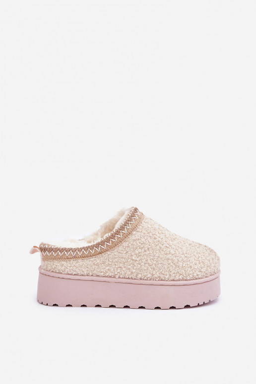 Bottes de neige Féminin avec une plateforme Z Haftem couleur ivoire Tirissa