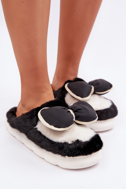 Chaussons avec nœuds couleur noire Grilis
