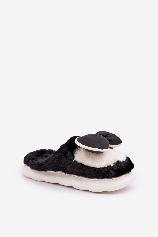 Chaussons avec nœuds couleur noire Grilis