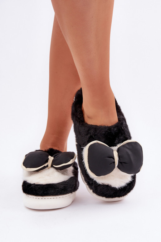 Chaussons avec nœuds couleur noire Grilis