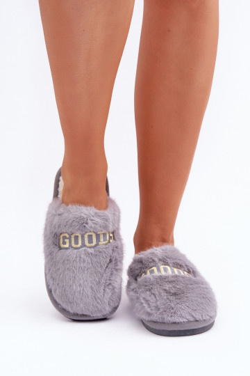 Chaussons Féminin avec un manteau de fourrure I Activépisem couleur grise Kalelia