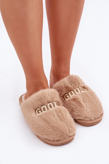 Chaussons Féminin avec un manteau de fourrure I Activépisem marron Kalelia