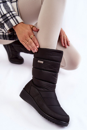Bottes de neige isolées couleur noire Calena