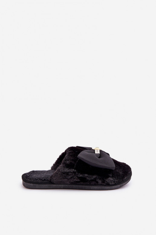 Chaussons pour femmes avec fourrure I Lankas noires Olfedi