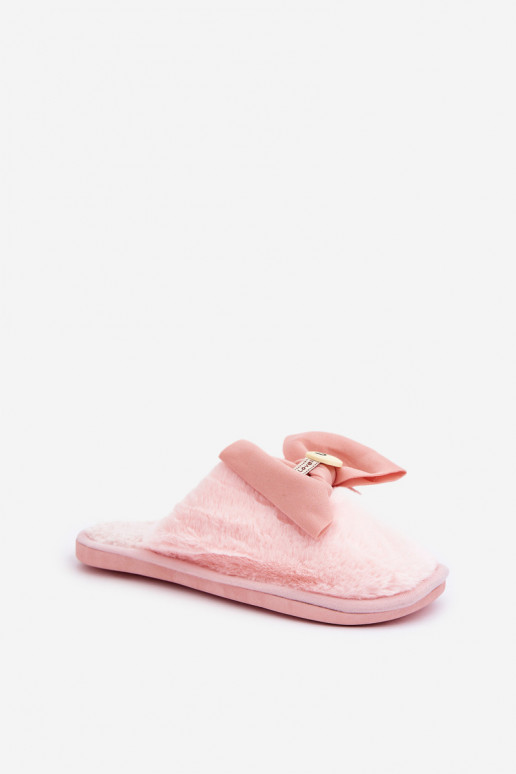 Chaussons Féminin avec un manteau de fourrure I Arc couleur rose Olfedi Chaussons Féminin avec un manteau de fourrure I Arc couleur rose Olfedi