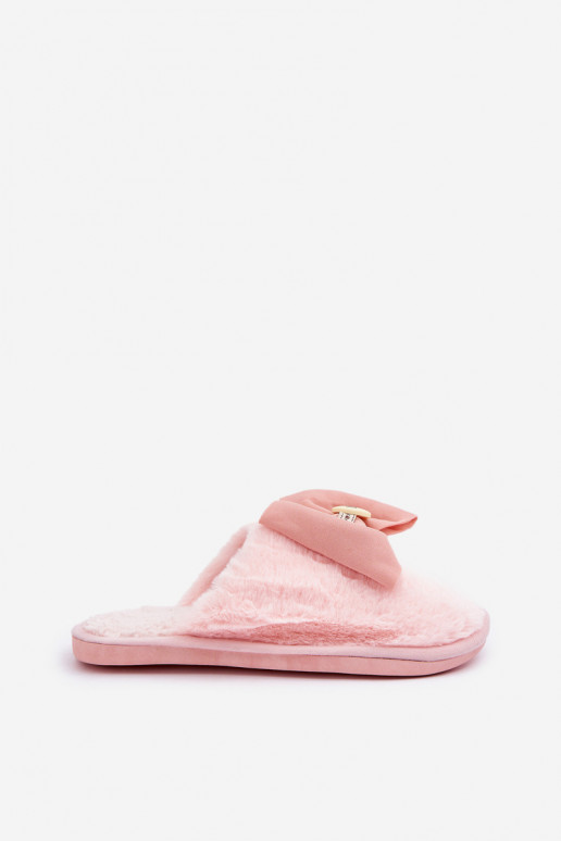 Chaussons Féminin avec un manteau de fourrure I Arc couleur rose Olfedi Chaussons Féminin avec un manteau de fourrure I Arc couleur rose Olfedi