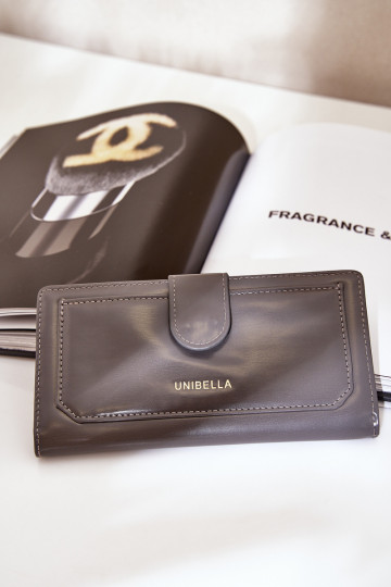 Portefeuille femme en cuir écologique couleur grise Kalinessa