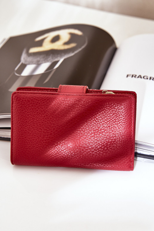 Féminin Portefeuille en cuir écologique couleur rouge Isamille Féminin Portefeuille en cuir écologique couleur rouge Isamille