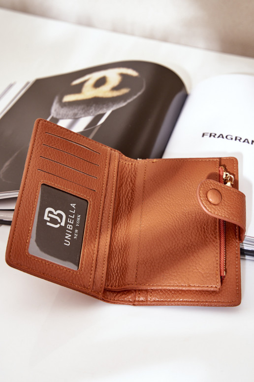 Portefeuille femme en simili cuir marron Isamille