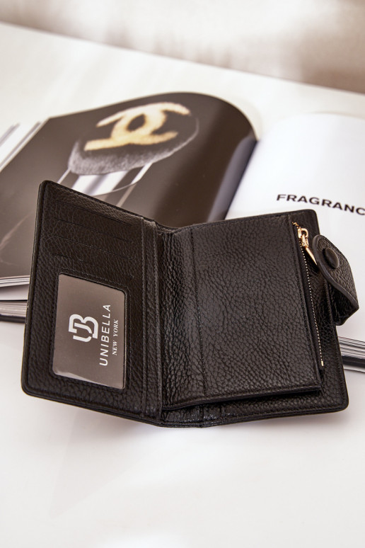 Portefeuille femme en simili cuir noir Isamille