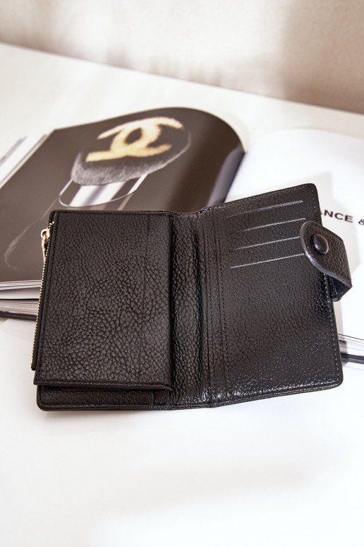 Portefeuille femme en simili cuir noir Isamille