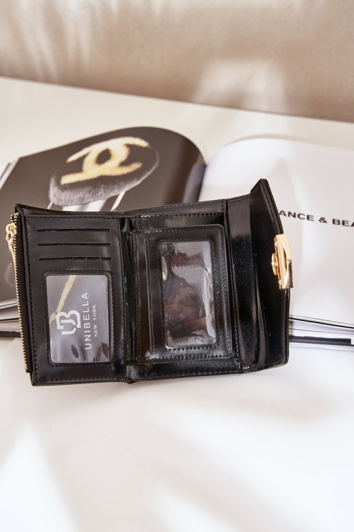 laqué Portefeuille femme couleur noire Rahner laqué Portefeuille femme couleur noire Rahner