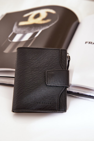 Portefeuille femme en simili cuir noir Jezorea