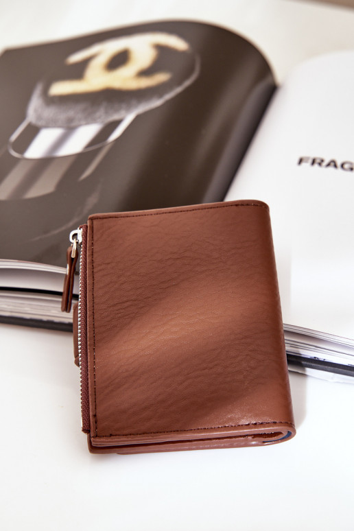 Portefeuille femme Eko Cuir marron Jezorea