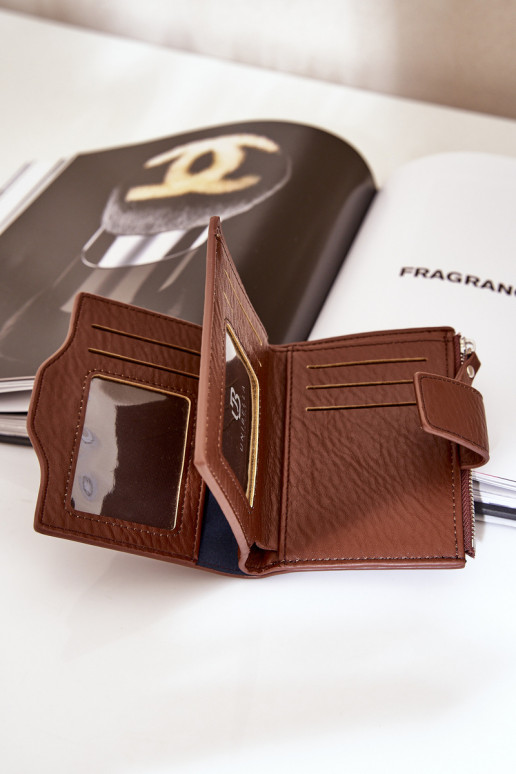 Portefeuille femme Eko Cuir marron Jezorea