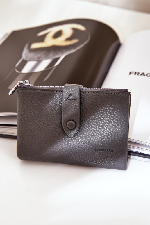 Eko Cuir Portefeuille femme gris foncé Bronica