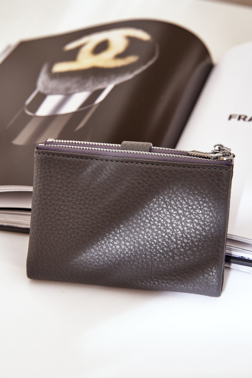 Eko Cuir Portefeuille femme gris foncé Bronica