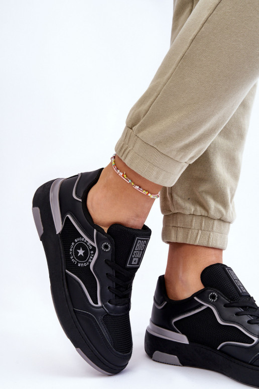 Baskets de sport femmes Big Star LL274443 noires et grises