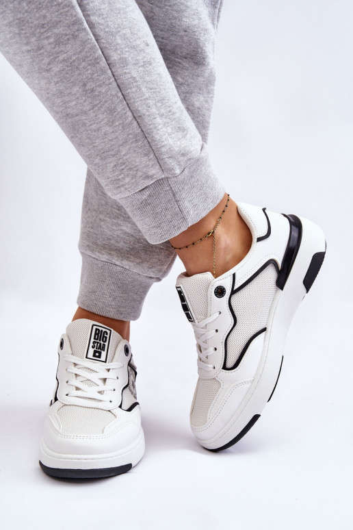 Baskets de sport femmes Big Star LL274440 blanches et noires