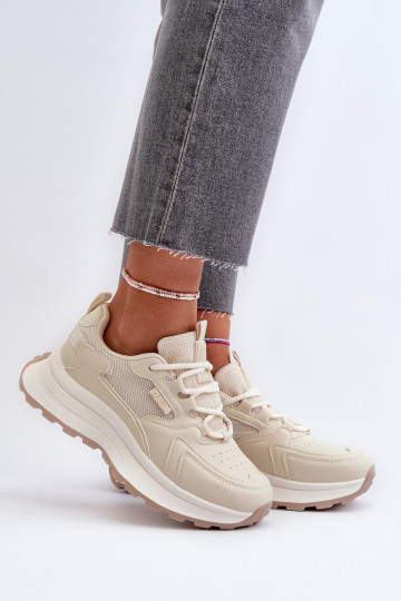 Chaussures modèle baskets Féminin HI-POLY SYSTEM Big Star NN274A105 beige 2