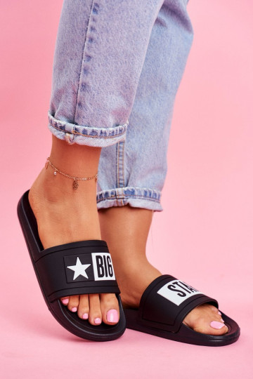 Pantoufles pour femmes Big Star couleur noire DD274A266