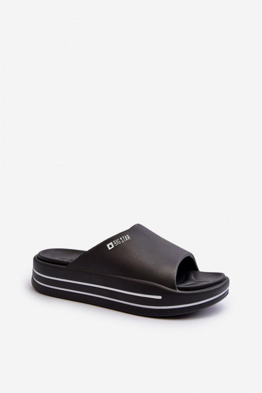 Big Star NN274A037 - Claquettes à plateforme pour femmes couleur noire