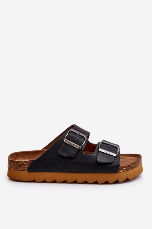 Modèle classique Féminin Chaussons Big Star LL274477 couleur noire