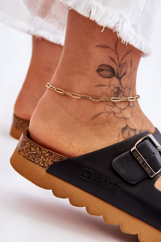 Modèle classique Féminin Chaussons Big Star LL274477 couleur noire