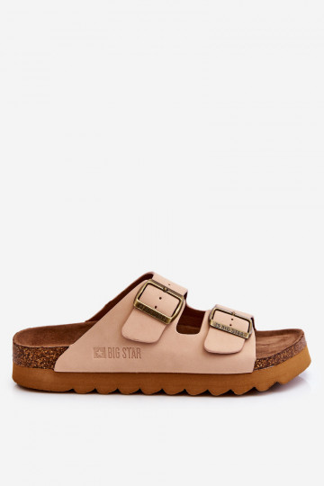 Modèle classique Féminin Chaussons Big Star LL274478 beige