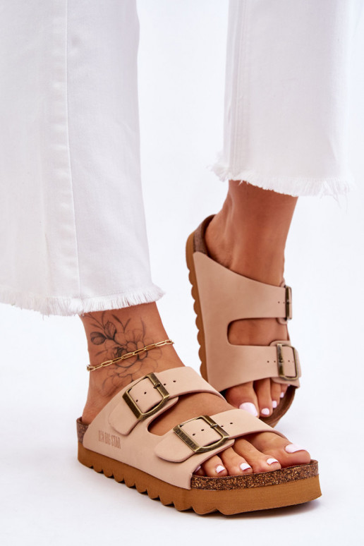 Modèle classique Féminin Chaussons Big Star LL274478 beige Modèle classique Féminin Chaussons Big Star LL274478 beige