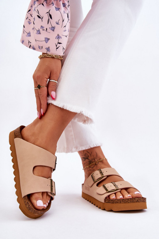 Modèle classique Féminin Chaussons Big Star LL274478 beige Modèle classique Féminin Chaussons Big Star LL274478 beige