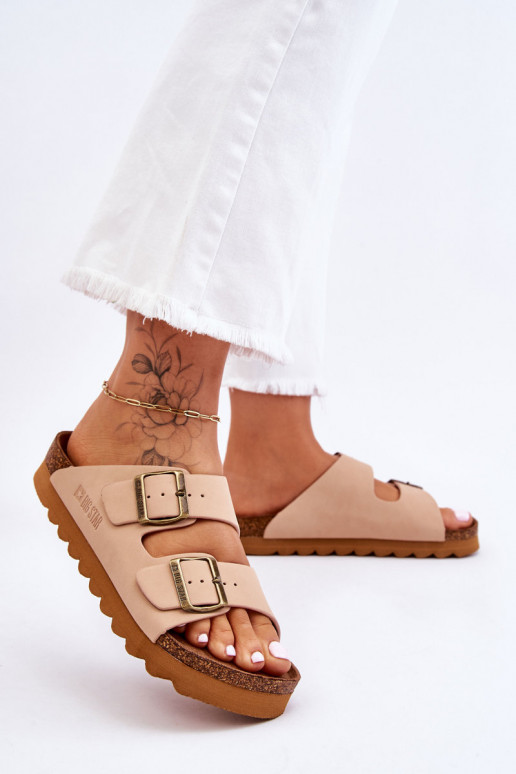 Modèle classique Féminin Chaussons Big Star LL274478 beige Modèle classique Féminin Chaussons Big Star LL274478 beige