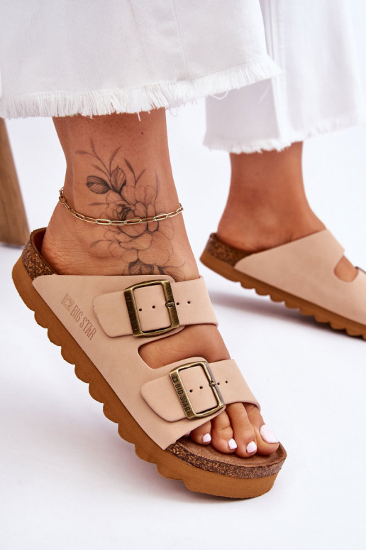 Modèle classique Féminin Chaussons Big Star LL274478 beige Modèle classique Féminin Chaussons Big Star LL274478 beige