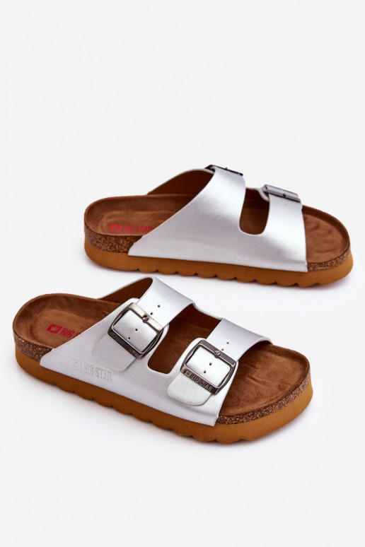 Modèle classique Féminin Chaussons Big Star LL274476 couleur argent Modèle classique Féminin Chaussons Big Star LL274476 couleur argent