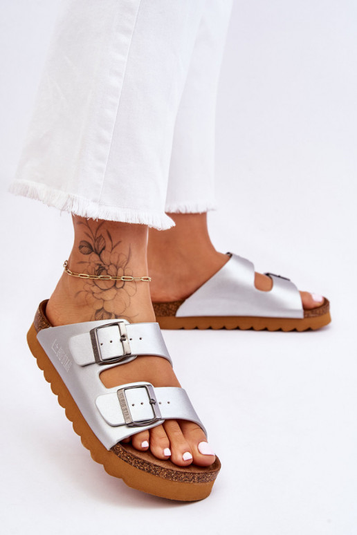 Modèle classique Féminin Chaussons Big Star LL274476 couleur argent Modèle classique Féminin Chaussons Big Star LL274476 couleur argent